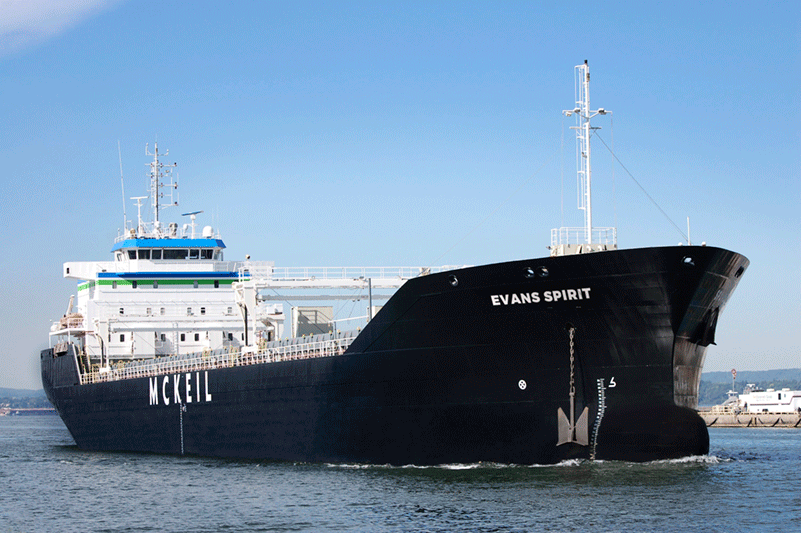Bulk Carrier, Evans Spirit, on the Great Lakes.
